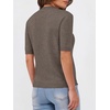 image:imageANRABESS Wool Blend Short Sleeve Sweaters for Women  Lightweight Soft knit Pullover Crew Neck Half Sleeve Work Business Casual Outfits Summer Spring Fall ShirtsDrak Taupe