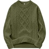 image:imageANRABESS Women Oversized Chunky Cable Knitted Vintage Sweater 2026 Fall Winter OutfitsArmy Green