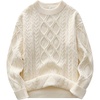 image:imageANRABESS Women Oversized Chunky Cable Knitted Vintage Sweater 2026 Fall Winter OutfitsBeige