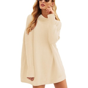 image:imageANRABESS Women Oversized Casual Loose Turtleneck Long Sleeve Slouchy Baggy Knit Tunic Sweaters Pullover 2026 Fall OutfitsApricot