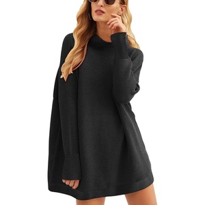 image:imageANRABESS Women Oversized Casual Loose Turtleneck Long Sleeve Slouchy Baggy Knit Tunic Sweaters Pullover 2026 Fall OutfitsBlack