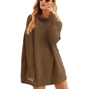 image:imageANRABESS Women Oversized Casual Loose Turtleneck Long Sleeve Slouchy Baggy Knit Tunic Sweaters Pullover 2026 Fall OutfitsCoffee