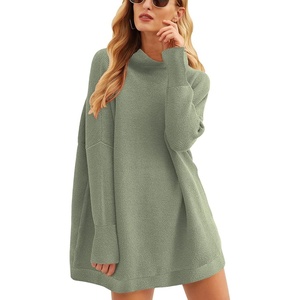 image:imageANRABESS Women Oversized Casual Loose Turtleneck Long Sleeve Slouchy Baggy Knit Tunic Sweaters Pullover 2026 Fall OutfitsGrass