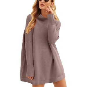 image:imageANRABESS Women Oversized Casual Loose Turtleneck Long Sleeve Slouchy Baggy Knit Tunic Sweaters Pullover 2026 Fall OutfitsNutmeg