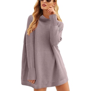 image:imageANRABESS Women Oversized Casual Loose Turtleneck Long Sleeve Slouchy Baggy Knit Tunic Sweaters Pullover 2026 Fall OutfitsRed Apricot
