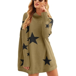 image:imageANRABESS Women Oversized Casual Loose Turtleneck Long Sleeve Slouchy Baggy Knit Tunic Sweaters Pullover 2026 Fall OutfitsStar Black