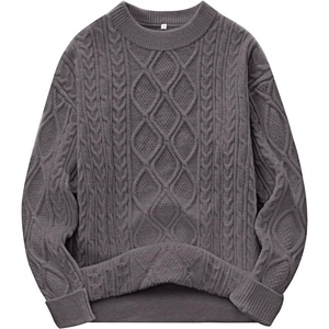 image:imageANRABESS Women Oversized Chunky Cable Knitted Vintage Sweater 2026 Fall Winter OutfitsNutmeg
