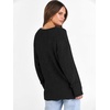 image:imageANRABESS Ribbed V Neck Long Sleeve Shirts for Women  Soft lightweight Sweaters Loose Fit Office Work Casual Daily Wear Tunic 2026 Fall Winter Transition OutfitsBlack
