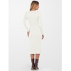 image:imageANRABESS Womens 2026 Fall Long Sleeve Midi Dress Ribbed Knit Bodycon Fitted Button Down Wedding Guest Slit Sweater DressesWhite