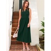 image:imageANRABESS Womens Casual Dress Summer Sleeveless V Neck Sundress Aline Flowy Beach Maxi Dresses Travel 2026 Vacation OutfitsDeep Green