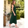 image:imageANRABESS Womens Casual Dress Summer Sleeveless V Neck Sundress Aline Flowy Beach Maxi Dresses Travel 2026 Vacation OutfitsDeep Green