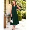 image:imageANRABESS Womens Casual Dress Summer Sleeveless V Neck Sundress Aline Flowy Beach Maxi Dresses Travel 2026 Vacation OutfitsDeep Green