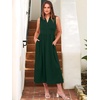 image:imageANRABESS Womens Casual Dress Summer Sleeveless V Neck Sundress Aline Flowy Beach Maxi Dresses Travel 2026 Vacation OutfitsDeep Green