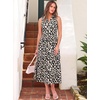image:imageANRABESS Womens Casual Dress Summer Sleeveless V Neck Sundress Aline Flowy Beach Maxi Dresses Travel 2026 Vacation OutfitsFloral White Orange