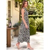 image:imageANRABESS Womens Casual Dress Summer Sleeveless V Neck Sundress Aline Flowy Beach Maxi Dresses Travel 2026 Vacation OutfitsFloral White Orange