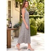 image:imageANRABESS Womens Casual Dress Summer Sleeveless V Neck Sundress Aline Flowy Beach Maxi Dresses Travel 2026 Vacation OutfitsFloral White Spot