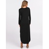 image:imageANRABESS Womens Long Sleeve Maxi Dresses 2026 Fall Outfits Casual Loose Split Travel Vacation T Shirt Dress with PocketsBlack
