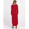 image:imageANRABESS Womens Long Sleeve Maxi Dresses 2026 Fall Outfits Casual Loose Split Travel Vacation T Shirt Dress with PocketsBright Red