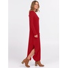 image:imageANRABESS Womens Long Sleeve Maxi Dresses 2026 Fall Outfits Casual Loose Split Travel Vacation T Shirt Dress with PocketsBright Red