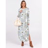 image:imageANRABESS Womens Long Sleeve Maxi Dresses 2026 Fall Outfits Casual Loose Split Travel Vacation T Shirt Dress with PocketsDandelion