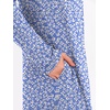 image:imageANRABESS Womens Long Sleeve Maxi Dresses 2026 Fall Outfits Casual Loose Split Travel Vacation T Shirt Dress with PocketsFloral Blue White