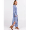 image:imageANRABESS Womens Long Sleeve Maxi Dresses 2026 Fall Outfits Casual Loose Split Travel Vacation T Shirt Dress with PocketsFloral Blue White
