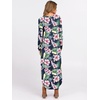 image:imageANRABESS Womens Long Sleeve Maxi Dresses 2026 Fall Outfits Casual Loose Split Travel Vacation T Shirt Dress with PocketsFloral Green Pink