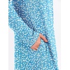 image:imageANRABESS Womens Long Sleeve Maxi Dresses 2026 Fall Outfits Casual Loose Split Travel Vacation T Shirt Dress with PocketsFloral Light Blue White