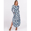 image:imageANRABESS Womens Long Sleeve Maxi Dresses 2026 Fall Outfits Casual Loose Split Travel Vacation T Shirt Dress with PocketsFloral Lily