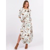 image:imageANRABESS Womens Long Sleeve Maxi Dresses 2026 Fall Outfits Casual Loose Split Travel Vacation T Shirt Dress with PocketsFloral Pink White