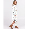image:imageANRABESS Womens Long Sleeve Maxi Dresses 2026 Fall Outfits Casual Loose Split Travel Vacation T Shirt Dress with PocketsFloral White Blue