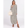 image:imageANRABESS Womens Long Sleeve Maxi Dresses 2026 Fall Outfits Casual Loose Split Travel Vacation T Shirt Dress with PocketsKhaki Polka Dot