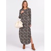 image:imageANRABESS Womens Long Sleeve Maxi Dresses 2026 Fall Outfits Casual Loose Split Travel Vacation T Shirt Dress with PocketsLeopard