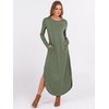 image:imageANRABESS Womens Long Sleeve Maxi Dresses 2026 Fall Outfits Casual Loose Split Travel Vacation T Shirt Dress with PocketsSage Green
