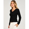 image:imageANRABESS Womens Long Sleeve V Neck Ribbed Sweaters Shirts  Slim Fit Tops Lightweight Soft Knit Pullover Business Casual Outfits Work Office AllDay Wear Fall Winter Layer ClothingBlack