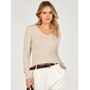 image:imageANRABESS Womens Long Sleeve V Neck Ribbed Sweaters Shirts  Slim Fit Tops Lightweight Soft Knit Pullover Business Casual Outfits Work Office AllDay Wear Fall Winter Layer ClothingLight Almond