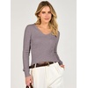 image:imageANRABESS Womens Long Sleeve V Neck Ribbed Sweaters Shirts  Slim Fit Tops Lightweight Soft Knit Pullover Business Casual Outfits Work Office AllDay Wear Fall Winter Layer ClothingNutmeg