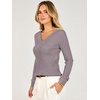 image:imageANRABESS Womens Long Sleeve V Neck Ribbed Sweaters Shirts  Slim Fit Tops Lightweight Soft Knit Pullover Business Casual Outfits Work Office AllDay Wear Fall Winter Layer ClothingNutmeg