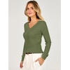 image:imageANRABESS Womens Long Sleeve V Neck Ribbed Sweaters Shirts  Slim Fit Tops Lightweight Soft Knit Pullover Business Casual Outfits Work Office AllDay Wear Fall Winter Layer ClothingArmy Green