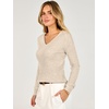 image:imageANRABESS Womens Long Sleeve V Neck Ribbed Sweaters Shirts  Slim Fit Tops Lightweight Soft Knit Pullover Business Casual Outfits Work Office AllDay Wear Fall Winter Layer ClothingLight Almond