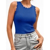 image:imageANRABESS Womens Summer Tank Tops Sweater Vest Wool Blend Lightweight Sleeveless Crew Neck Casual Travel Going Out ShirtsBright Blue