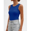image:imageANRABESS Womens Summer Tank Tops Sweater Vest Wool Blend Lightweight Sleeveless Crew Neck Casual Travel Going Out ShirtsBright Blue