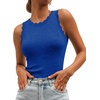 image:imageANRABESS Womens Summer Tank Tops Sweater Vest Wool Blend Lightweight Sleeveless Crew Neck Casual Travel Going Out ShirtsBright Blue