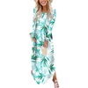 Floral Green White
