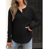 image:imageANRABESS Long Sleeve Shirts for Women Henley Tops Dressy Casual TShirts Blouses 2026 Fall Lightweight SweatersBlack