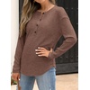 image:imageANRABESS Long Sleeve Shirts for Women Henley Tops Dressy Casual TShirts Blouses 2026 Fall Lightweight SweatersBrown