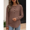 image:imageANRABESS Long Sleeve Shirts for Women Henley Tops Dressy Casual TShirts Blouses 2026 Fall Lightweight SweatersBrown