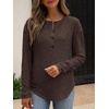 image:imageANRABESS Long Sleeve Shirts for Women Henley Tops Dressy Casual TShirts Blouses 2026 Fall Lightweight SweatersCoffee