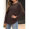 image:imageANRABESS Long Sleeve Shirts for Women Henley Tops Dressy Casual TShirts Blouses 2026 Fall Lightweight SweatersCoffee