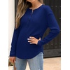 image:imageANRABESS Long Sleeve Shirts for Women Henley Tops Dressy Casual TShirts Blouses 2026 Fall Lightweight SweatersDeep Blue